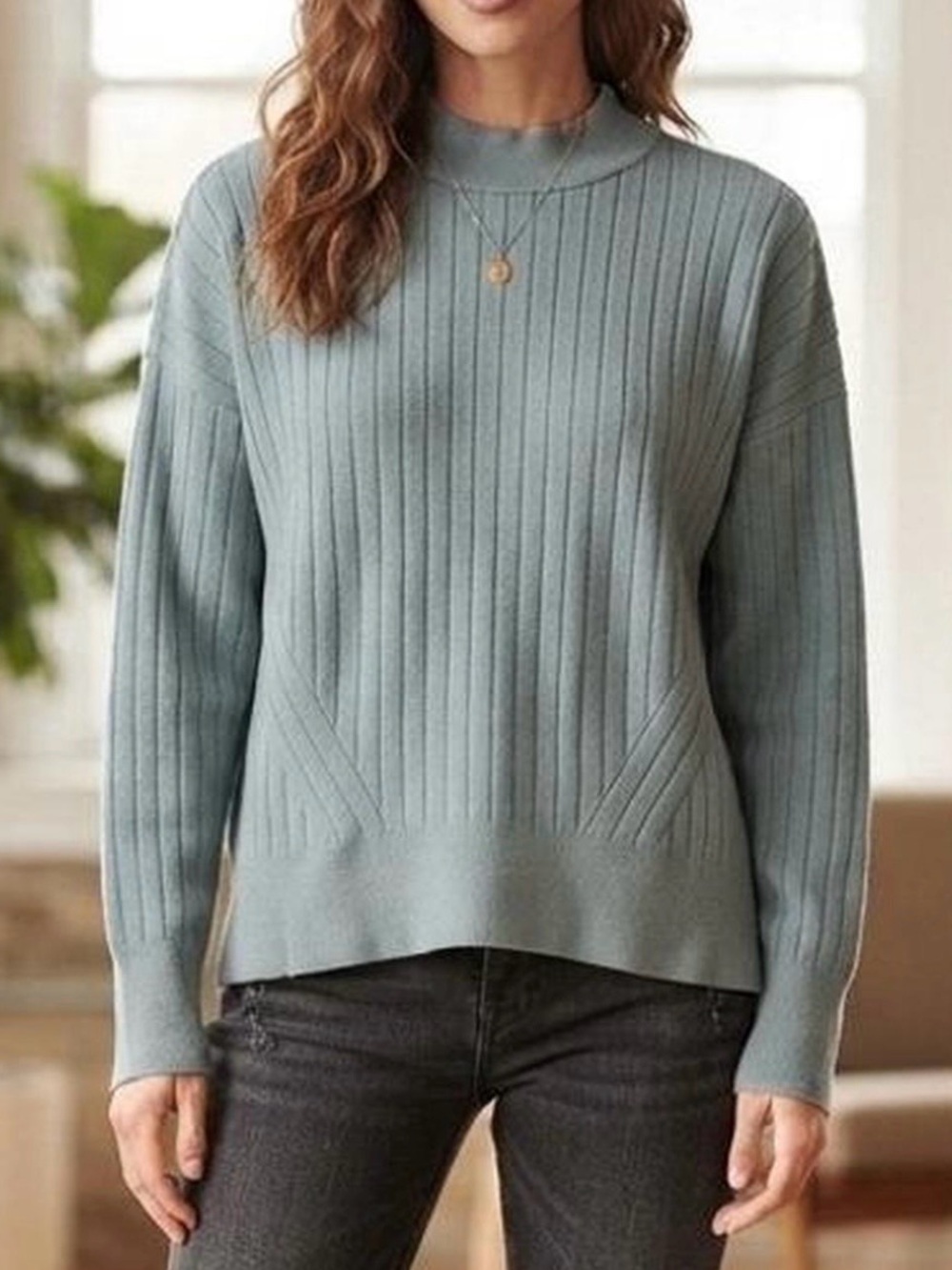 Abercrombie & Fitch Soft A&F Collectiob Ribbed Crew Sweater - Size Small